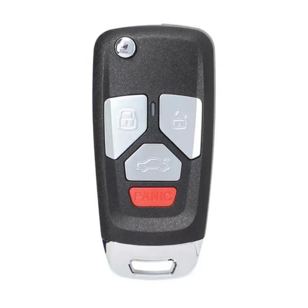 VVDI XNAU02EN Audi-Style Universal Wireless Remote Flip Key With 3+1 Buttons